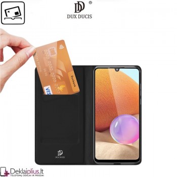 Dux Ducis dirbtinės odos atverčiamas dėklas - juodas (telefonams Samsung A32) Dux Ducis dirbtinės odos atverčiamas dėklas - juodas (telefonams Samsung A32)